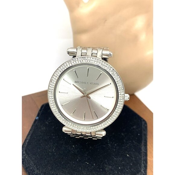 Michael Kors Women's Watch MK3190 Darci Quartz Silver Tone Stainless Steel Glitz - Picture 1 of 14